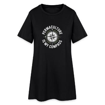 Permaculture philosophy of life for nature lovers - Women’s T-Shirt Dress - black - Front