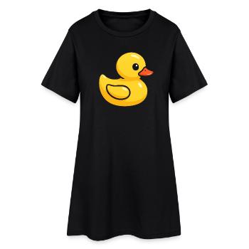 Duck Costume Rubber Duck Rubber Duck Rubber Duck yellow - Women’s T-Shirt Dress - black - Front