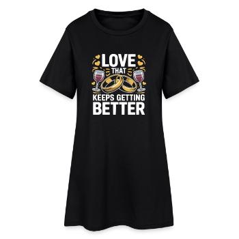 Hochzeitstag des Ehepaares 2026 Ehemann und Ehefrau - Frauen T-Shirt-Kleid - Schwarz - Vorne