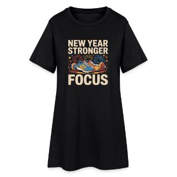 New Years Resolution Motivational Quotes - Women’s T-Shirt Dress - black - Front
