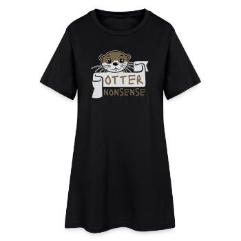 Otter Nonsense Lustig Wortspiel Otter Liebe Spruch - Frauen T-Shirt-Kleid - Schwarz - Vorne