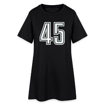 45 - Robe T-shirt Femme - noir - Devant