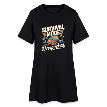 T-shirt Fun Surchargé en mode Survie - Robe T-shirt Femme - noir - Devant