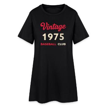 Vintage 1975 – Année de naissance rétro du club de baseball - Robe T-shirt Femme - noir - Devant