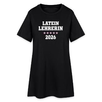Latin Teacher 2026 Occupation Study Latin Teacher Training - Women’s T-Shirt Dress - black - Front