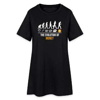 T-shirts Bitcoin - T-shirt Crypto - Évolution de l’argent - Robe T-shirt Femme - noir - Devant