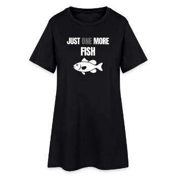 Juste un poisson de plus – Humour de pêche - Robe T-shirt Femme - noir - Devant