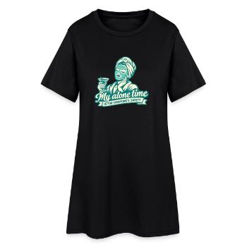 Quality time Self Care Women Relaxed & Fun - Women’s T-Shirt Dress - black - Front