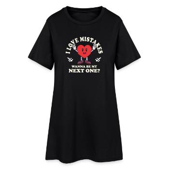 Love Mistakes – Vintage Comic Dating Saying - Women’s T-Shirt Dress - black - Front