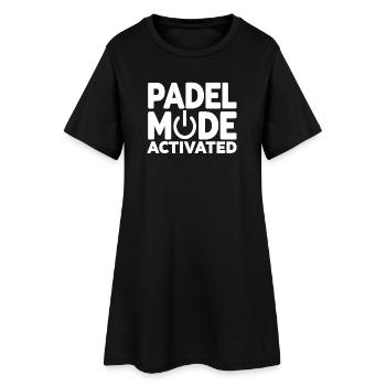 Padel Mode Activated Power Button Sport Style - Frauen T-Shirt-Kleid - Schwarz - Vorne
