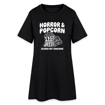 Ambiances horreur et popcorn - Robe T-shirt Femme - noir - Devant