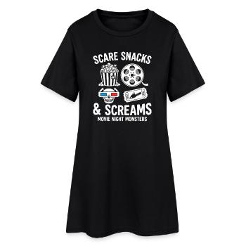 Scare Snacks & Screams - Women’s T-Shirt Dress - black - Front