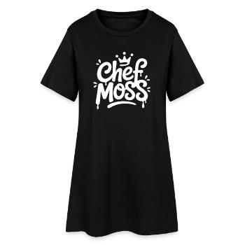 Chef Moss Graffiti - Frauen T-Shirt-Kleid - Schwarz - Vorne