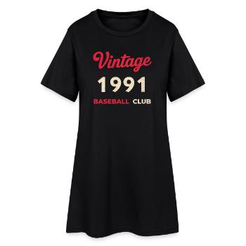 Année 1991 – Année de naissance rétro du club de baseball - Robe T-shirt Femme - noir - Devant