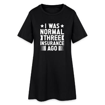 Insurance Agent Costume Normal Three Ago Medicare - Frauen T-Shirt-Kleid - Schwarz - Vorne