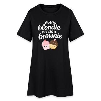 Chaque Blondine a besoin d’un Brownie - Robe T-shirt Femme - noir - Devant