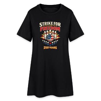 250-jähriges Amerika-Jubiläum USA-Flagge 250 Jahre - Frauen T-Shirt-Kleid - Schwarz - Vorne
