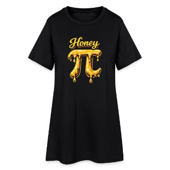 Honey Pi - jeu de mots Honey Pie - Robe T-shirt Femme - noir - Devant