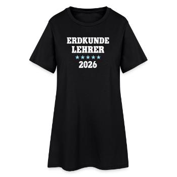 Professeur de géographie 2026 Professeur de géographie École de Géologie - Robe T-shirt Femme - noir - Devant