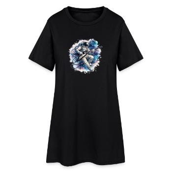 Guitare d’astronaute dans l’aquarelle spatiale - Robe T-shirt Femme - noir - Devant