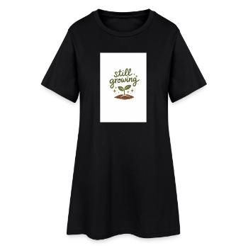 Still growing - Frauen T-Shirt-Kleid - Schwarz - Vorne
