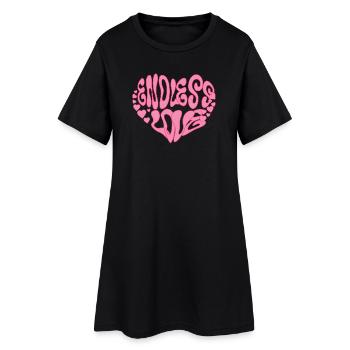 Amour sans fin – Heart - Robe T-shirt Femme - noir - Devant