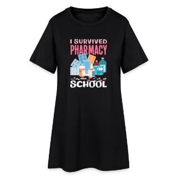 I Survived Pharmacy School Funny - Women’s T-Shirt Dress - black - Front