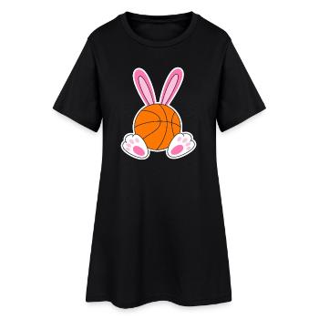 Easter Basketball Bunny Design - Women’s T-Shirt Dress - black - Front
