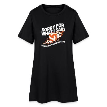 Citation du volley-ball de plage - Robe T-shirt Femme - noir - Devant