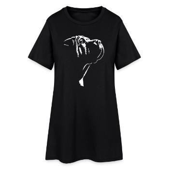 Chien chinois Shar Pei Silhouette Chien Wilsigns - Robe T-shirt Femme - noir - Devant