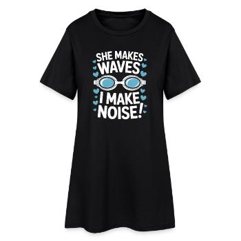 Dictions de natation : Drôle de cadeau de natation - Robe T-shirt Femme - noir - Devant