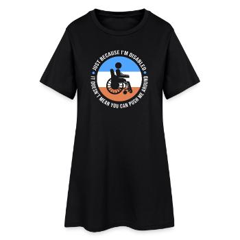 fauteuil roulant - Robe T-shirt Femme - noir - Devant
