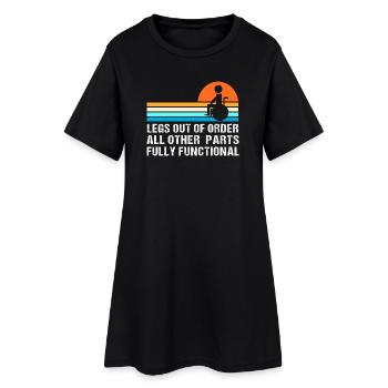 fauteuil roulant - Robe T-shirt Femme - noir - Devant
