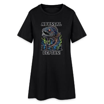 Abyssale Fische Abyssale Tiefen Wild - Frauen T-Shirt-Kleid - Schwarz - Vorne