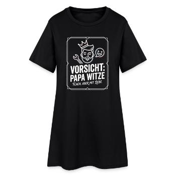 Méfie-toi des blagues de papa - Robe T-shirt Femme - noir - Devant