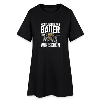  Nicht Jeder Kann Bauer Sein Wir Schon Traktor - Frauen T-Shirt-Kleid - Schwarz - Vorne