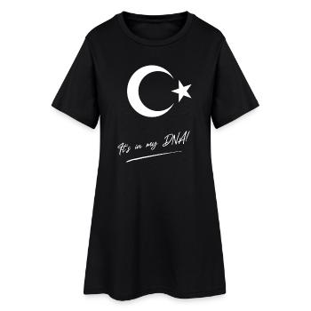 ADN turc – Pride Drapeau turc - Robe T-shirt Femme - noir - Devant