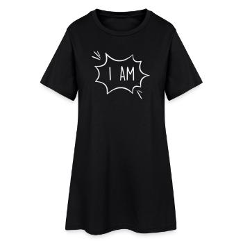 Ich bin: Kraftvolle Comic Sprechblase - Frauen T-Shirt-Kleid - Schwarz - Vorne