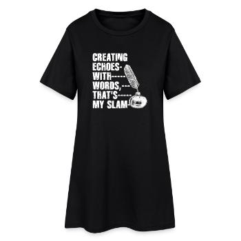 Inkwell Slam: Echoes of Words - Women’s T-Shirt Dress - black - Front