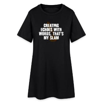 Slam Poetry Gitarrenechos - Frauen T-Shirt-Kleid - Schwarz - Vorne