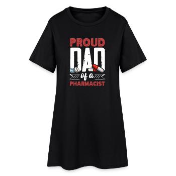 Proud father of a pharmacist - Women’s T-Shirt Dress - black - Front