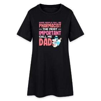 Pharmacist Father Pharmacy Technician Father Technician - Women’s T-Shirt Dress - black - Front