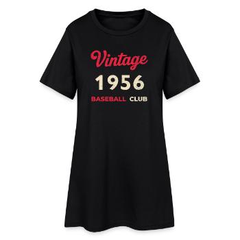 Millésime 1956 – Année de naissance rétro du club de baseball - Robe T-shirt Femme - noir - Devant