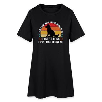 I Don’t Care Except Dogs Funny Dog Lover - Robe T-shirt Femme - noir - Devant