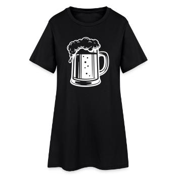 Bierkrug Symbol Bier - Frauen T-Shirt-Kleid - Schwarz - Vorne