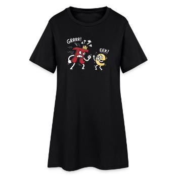 Constantes mathématiques Pi menacé e Comic - Robe T-shirt Femme - noir - Devant