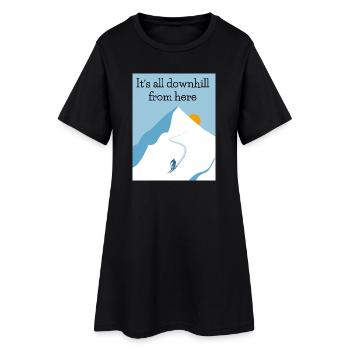Downhill From Here - Women’s T-Shirt Dress - black - Front