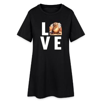 Lions de mer Lion de mer - Robe T-shirt Femme - noir - Devant