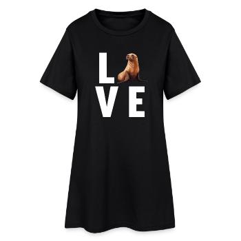 Lions de mer Lion de mer - Robe T-shirt Femme - noir - Devant