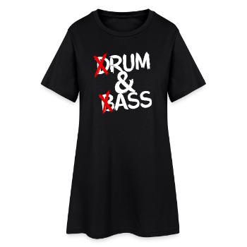 Drum & Bass Rum & Ass Drum Batteur drôle - Robe T-shirt Femme - noir - Devant